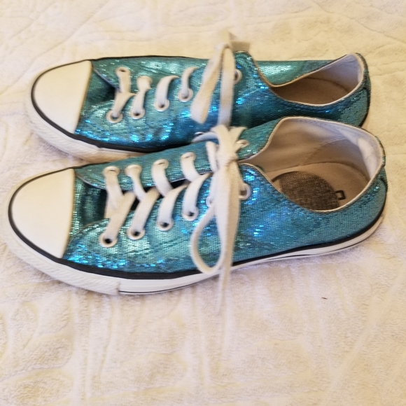 Converse Turquoise Glitter - Picture 3 of 6